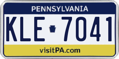 PA license plate KLE7041