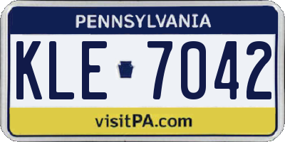 PA license plate KLE7042