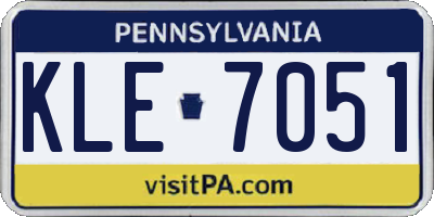 PA license plate KLE7051
