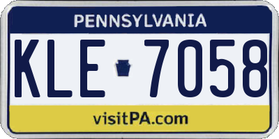 PA license plate KLE7058