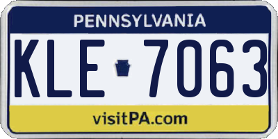 PA license plate KLE7063