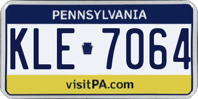 PA license plate KLE7064