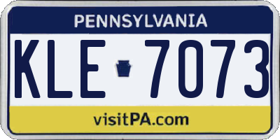 PA license plate KLE7073