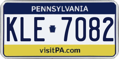 PA license plate KLE7082