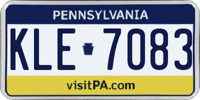 PA license plate KLE7083