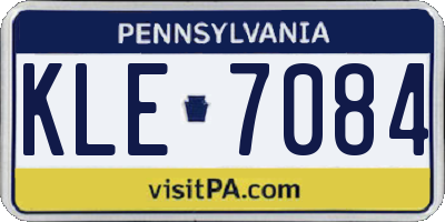 PA license plate KLE7084