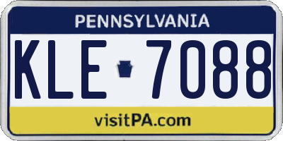 PA license plate KLE7088