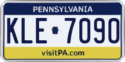 PA license plate KLE7090