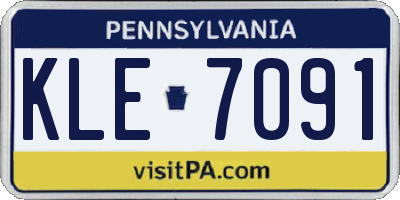 PA license plate KLE7091