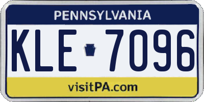 PA license plate KLE7096
