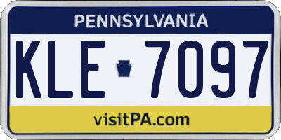 PA license plate KLE7097