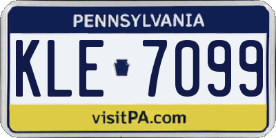 PA license plate KLE7099