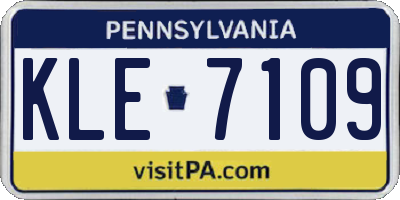 PA license plate KLE7109