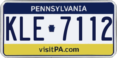 PA license plate KLE7112