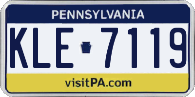PA license plate KLE7119