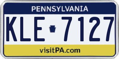 PA license plate KLE7127