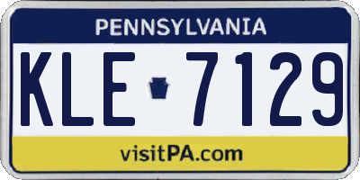 PA license plate KLE7129