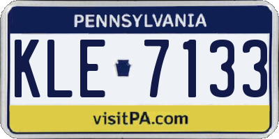 PA license plate KLE7133