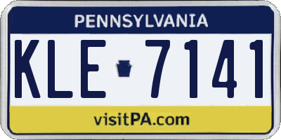 PA license plate KLE7141