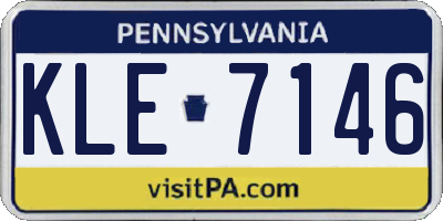 PA license plate KLE7146