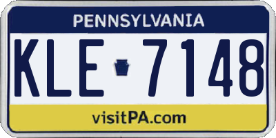 PA license plate KLE7148