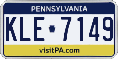 PA license plate KLE7149