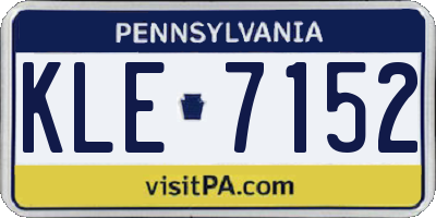 PA license plate KLE7152