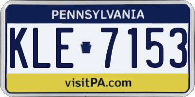 PA license plate KLE7153