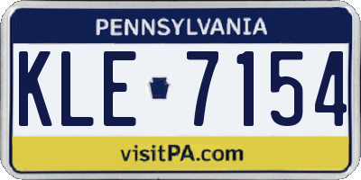 PA license plate KLE7154