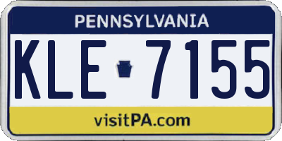 PA license plate KLE7155