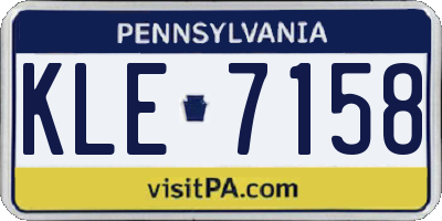 PA license plate KLE7158