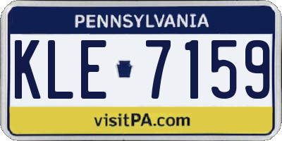 PA license plate KLE7159
