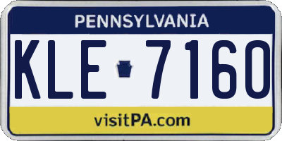 PA license plate KLE7160