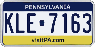 PA license plate KLE7163