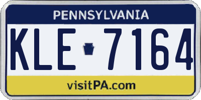 PA license plate KLE7164