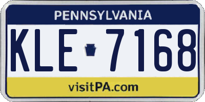 PA license plate KLE7168