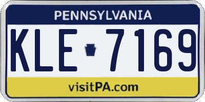 PA license plate KLE7169