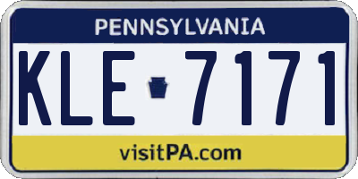 PA license plate KLE7171