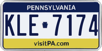 PA license plate KLE7174