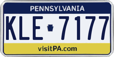 PA license plate KLE7177