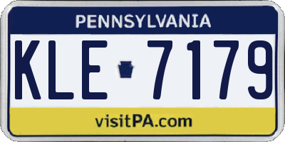 PA license plate KLE7179