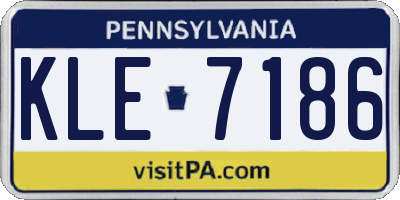 PA license plate KLE7186