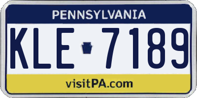 PA license plate KLE7189