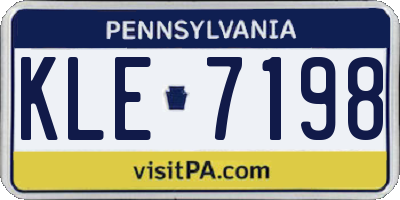 PA license plate KLE7198