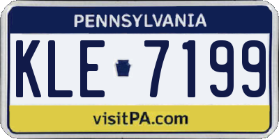 PA license plate KLE7199
