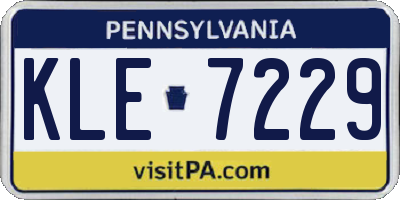 PA license plate KLE7229