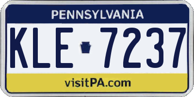PA license plate KLE7237