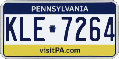PA license plate KLE7264