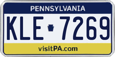 PA license plate KLE7269