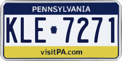 PA license plate KLE7271